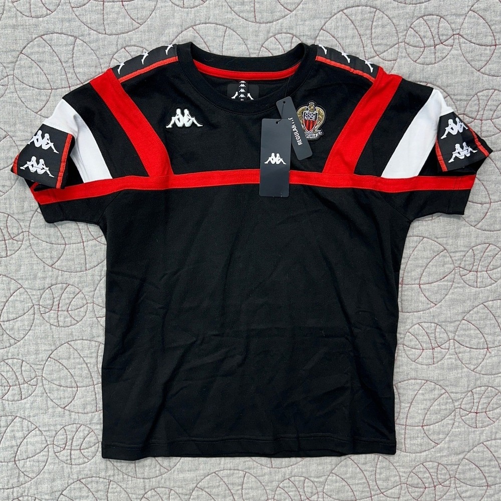 Kappa OGC Nice T-Shirt Black Red White 222 Banda Frairy / Boy's 10 Years